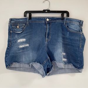 Lane Bryant Distressed Jean Shorts 5” inseam